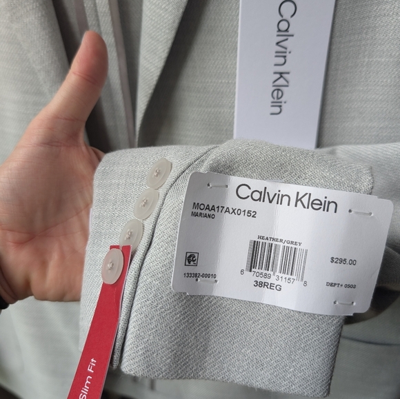 Calvin Klein Gray Sport Coat Modern Tailored Fit - Picture 2 of 7